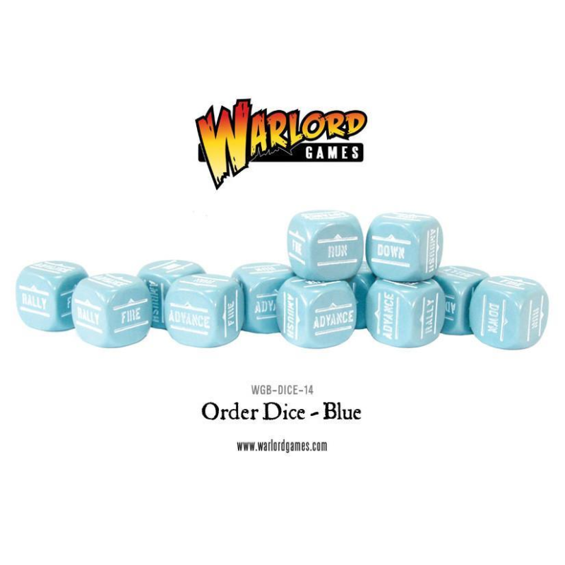 Bolt Action Orders Dice - Blue (12)