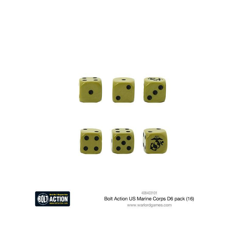 US Marine Corps D6 Dice (16)