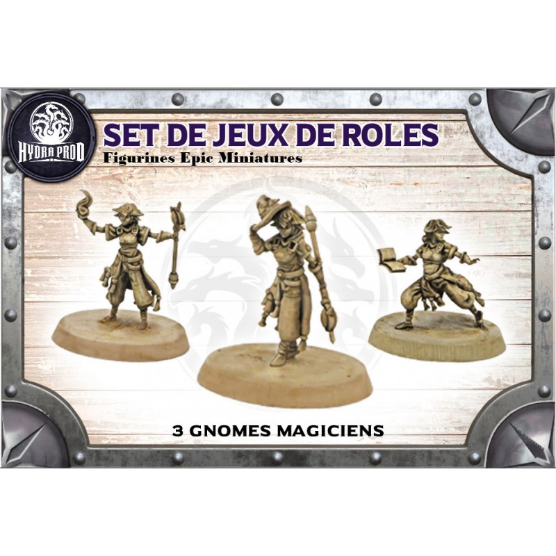 Set de 3 gnomes magiciens