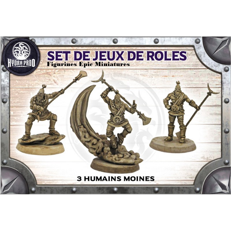 Set de 3 humains moines