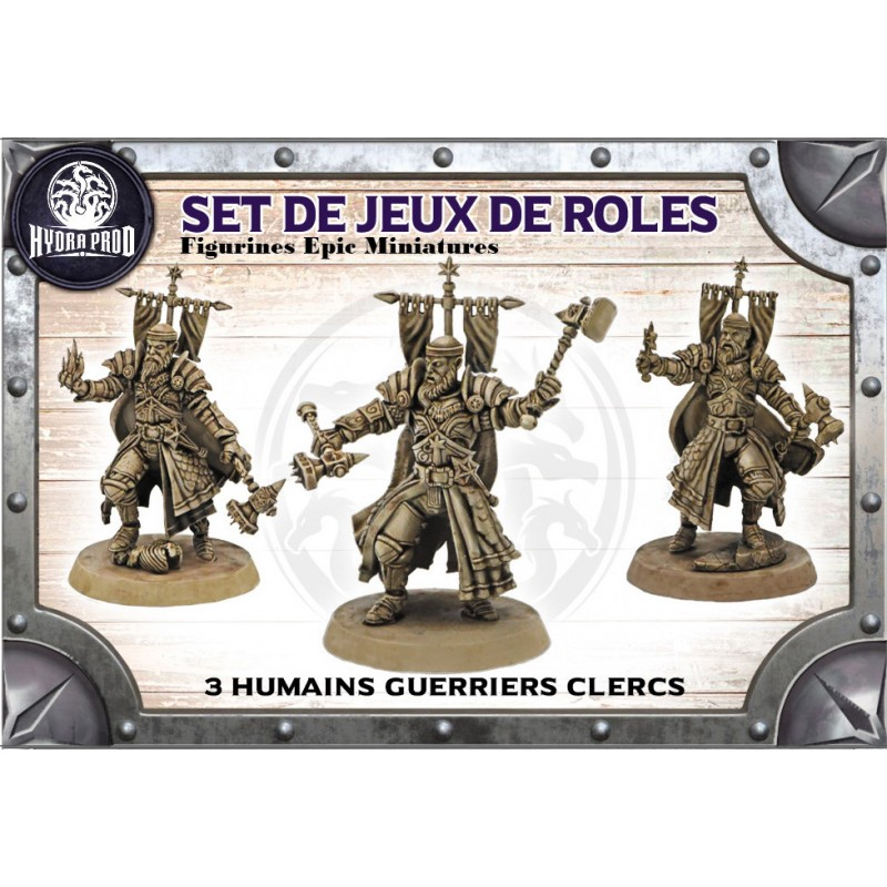 Set de 3 humains Guerriers clercs