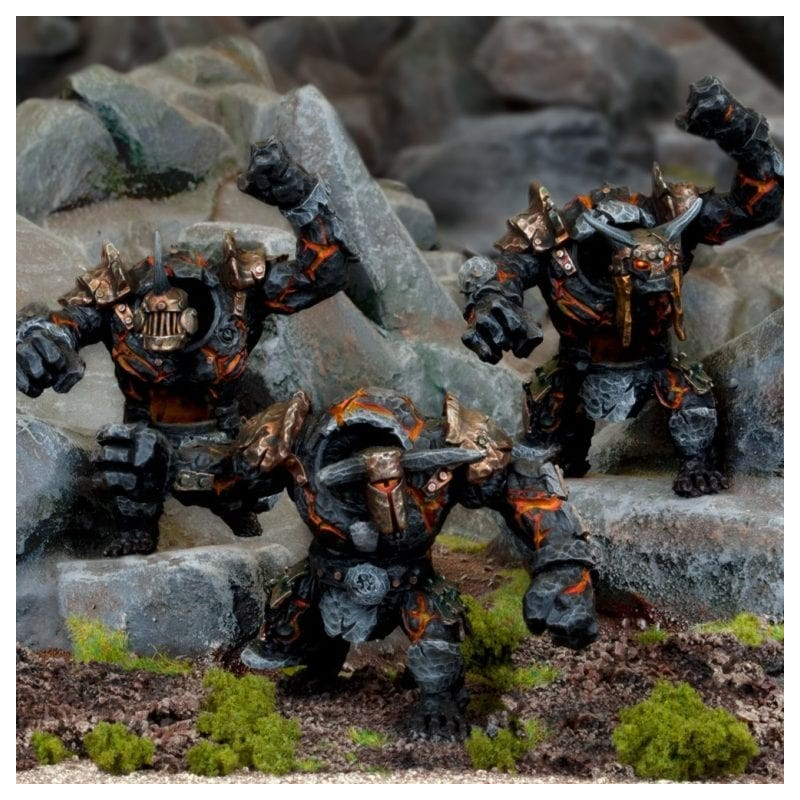 KINGS OF WAR - NAINS ABYSSAUX - GOLEMS D'OBSIDIENNE MINEURS