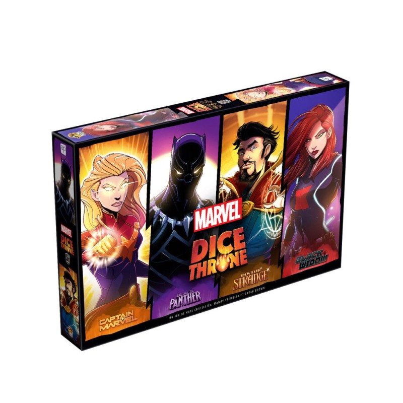 Acheter - DICE THRONE MARVEL – Black Panther, Captain Marvel, Black...