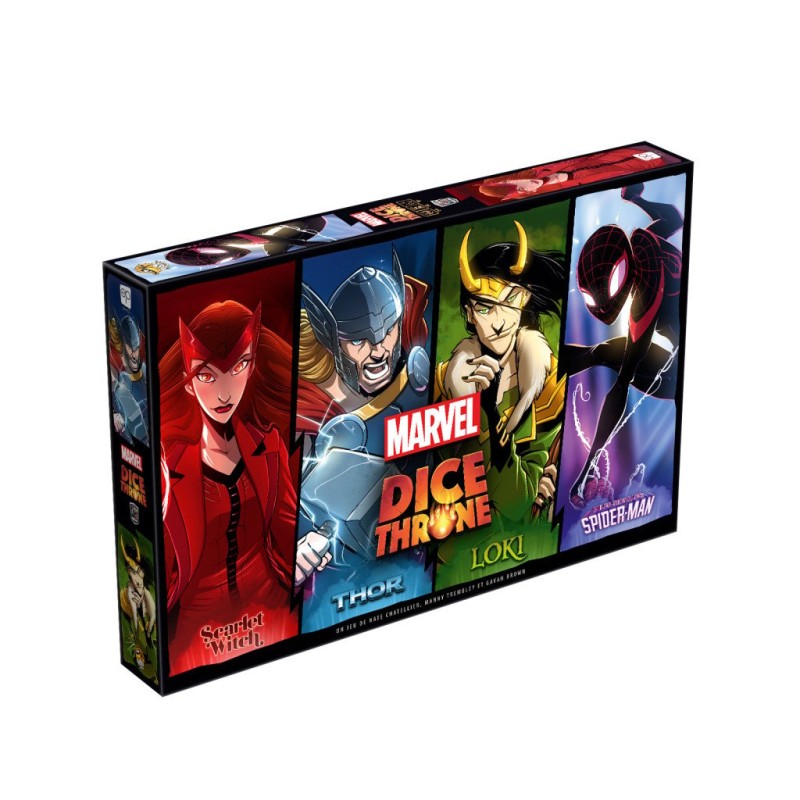 Acheter - DICE THRONE MARVEL – Thor, Loki, Spiderman, Scarlet Witch...