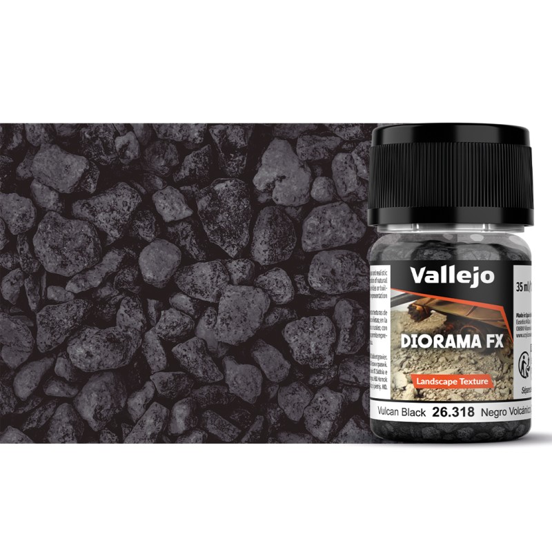 Vulcan Black - Noir Volcan - 2-5mm - 35ml