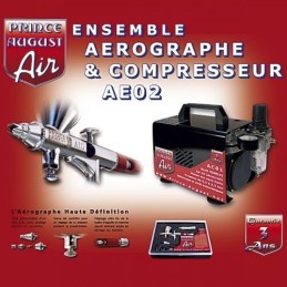 Ensemble Aérographe HD et Compresseur + Ultra Cleaner de Prince August